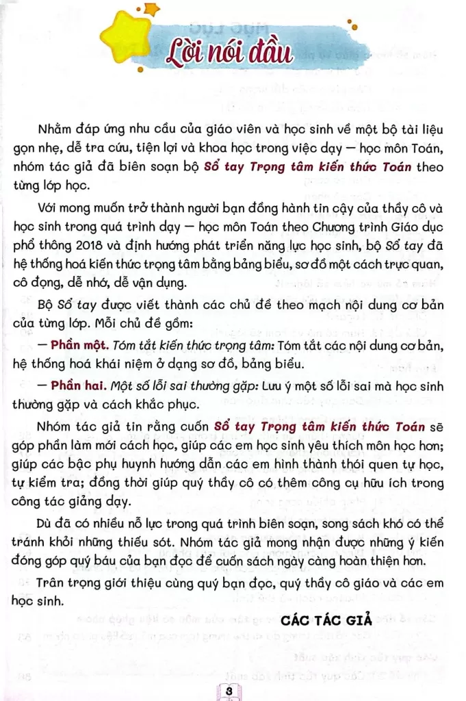 SỔ TAY TRỌNG TÂM KIẾN THỨC TOÁN LỚP 11